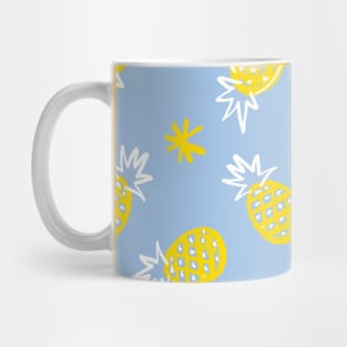 Light Blue Starry Pineapples Mug